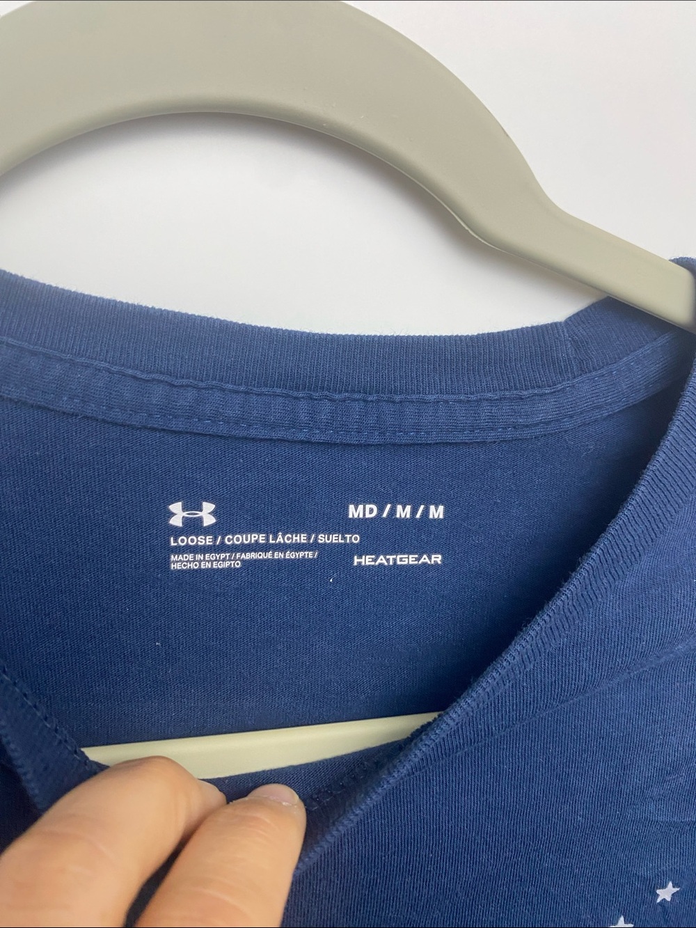 Under Armour Men’s Navy Crewneck Short-Sleeve Logo Tee - Picture 2 of 4